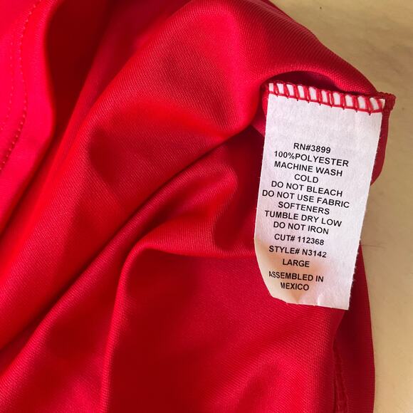 A4 Men’s Short Sleeve T-shirt size L, Solid Red - Picture 6 of 7